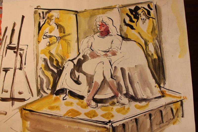 A 1970 watercolor done by Howard Schroeder at the Open Studio Sketch Group.